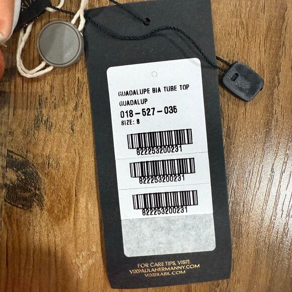 VIX PAULA HERMANNY Guadalupe Striped Triangle Bikini Top Small - Picture 3 of 5